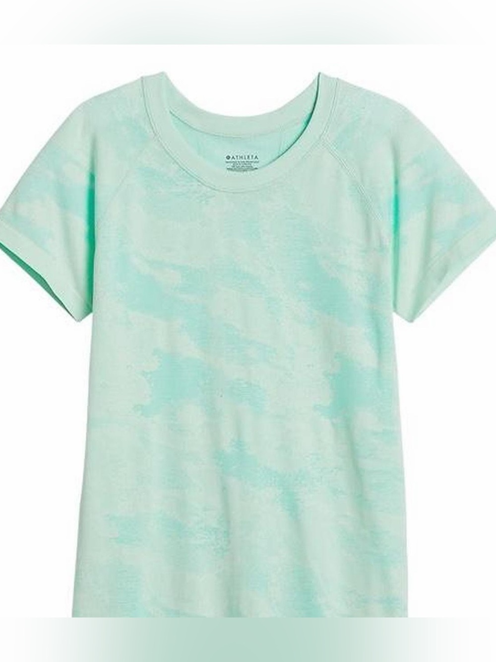 Athleta Mint Green Tie-Dye Short Sleeve Tee